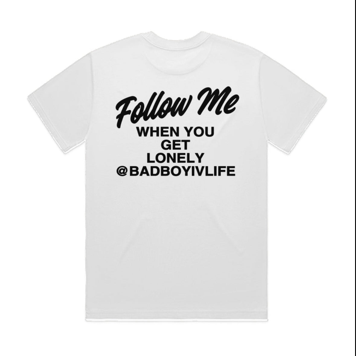"When you get lonely" Oversized Box-Fit T (White)