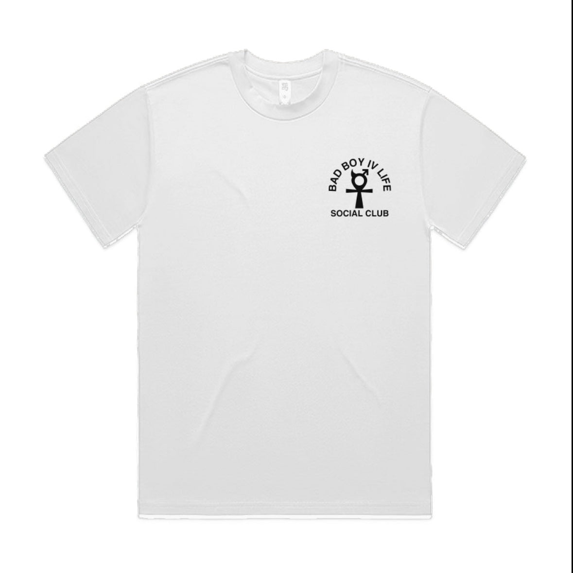 “BBIVL Social Club” Oversized Box-Fit T (White)